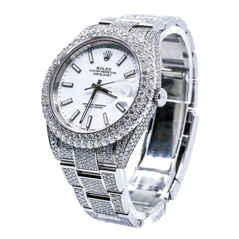 rolex datejust 41 iced out|rolex datejust 41mm 126300.